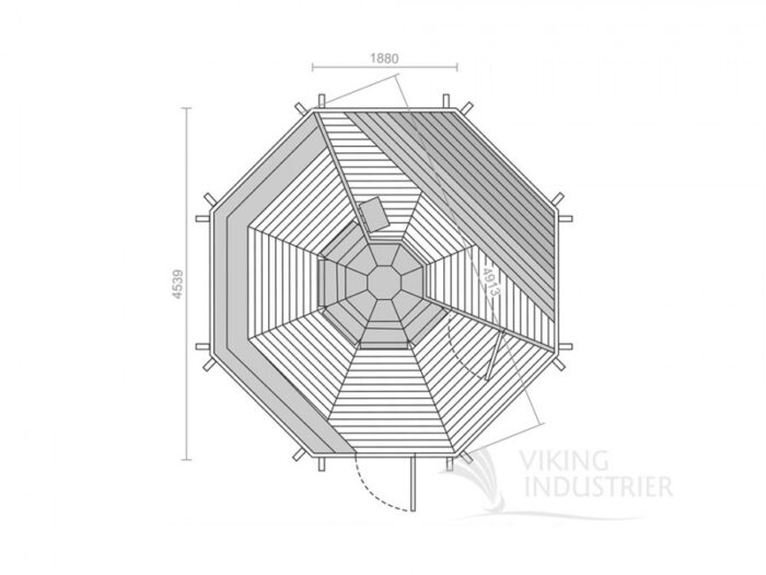 Sauna cabin 16.5 m2 Plan Viking