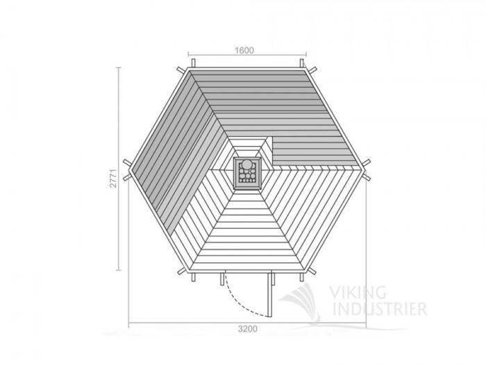 Sauna cabin 7 m2 Plan Viking