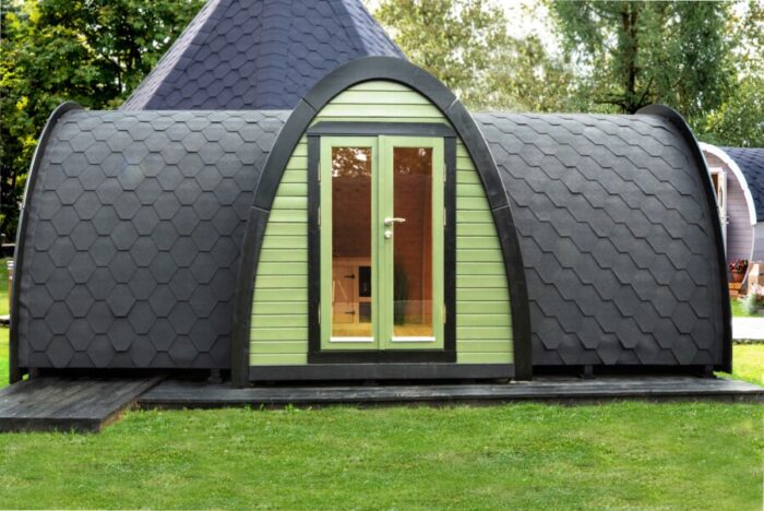 Glamping Pod 2,4 x 5,9 gemonteerd met zij-ingang - Afbeelding 8