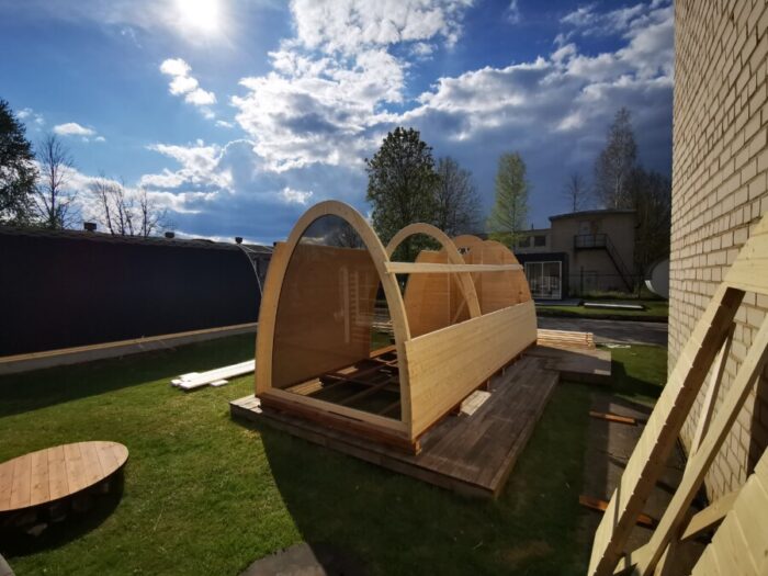 Glamping Pod 2,4 x 5,9 gemonteerd met zij-ingang - Afbeelding 10